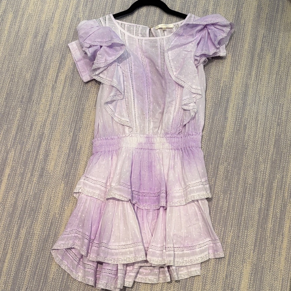 LoveShackFancy Lavender Ruffle Dress